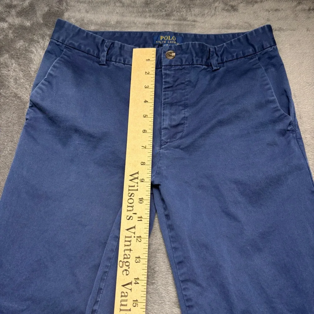 Polo Ralph Lauren Pants Kids 18 Navy Blue Chino Slim Fit Stretch Cotton 30W 29L
